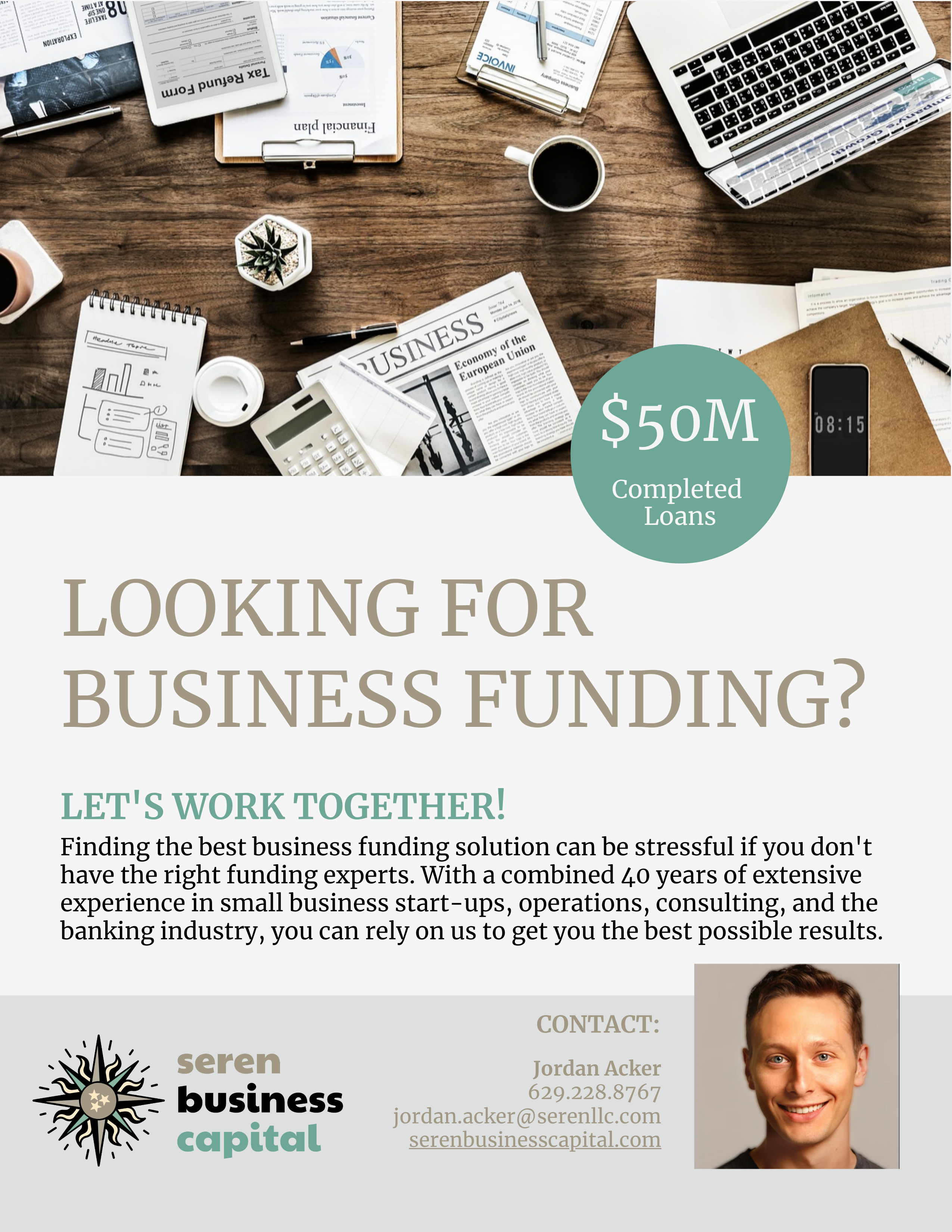 Seren flyer - Looking for Business Funding - Jordan